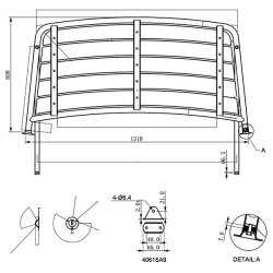Badeplatform L-131cm D-60cm �32mm r�r