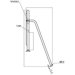 Badeplatform L-131cm D-60cm �32mm r�r