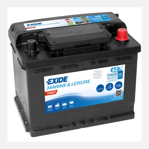 Exide Start batteri, 74 Amp