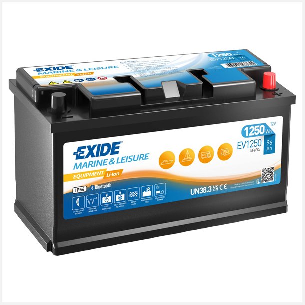 Exide EV1250 lithium batteri 96A