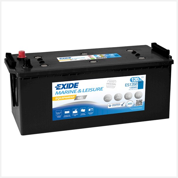 Exide Nautilus GEL 12V 120Ah forbrugsbatteri til b�d, robust gel-teknologi til dybe afladninger og meget udstyr