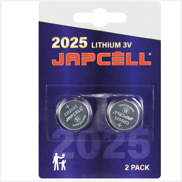 Japcell CR2025 Lithium batteri 3V, 2 stk