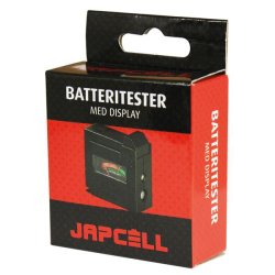 Japcell batteritester 1,5 V til 9 V
