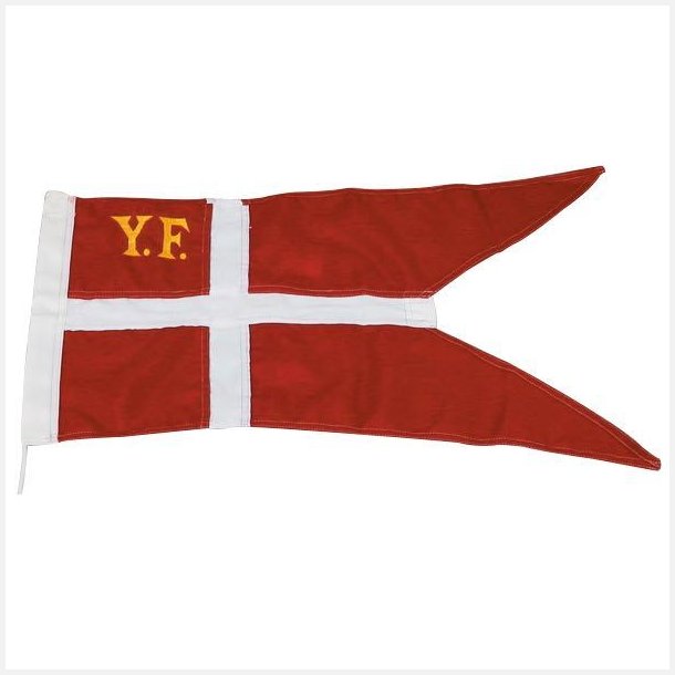 1852 yacht flag med 3mm snor, 34 x 65cm