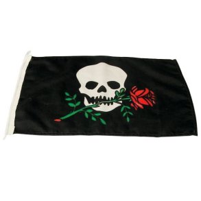 1852 Humr-flag pirat/rose 30x45cm