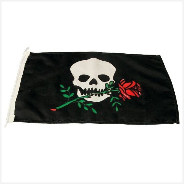 Humr-flag pirat/rose 30x45cm