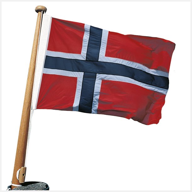 Bdflag polyester Norge, 50x36 cm