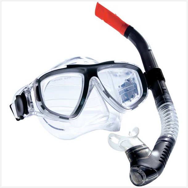 Dykkerst voksen maske &amp; snorkel, sort