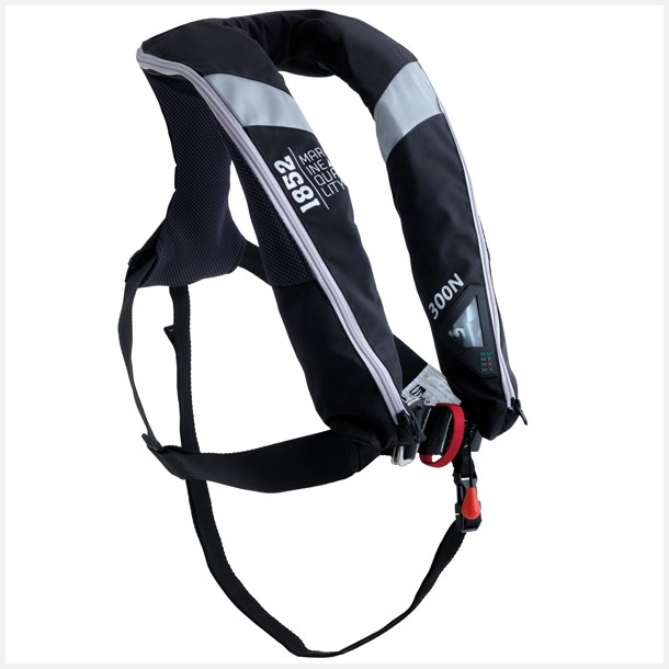 1852 Aero Pro vest ISO 300N Pro sensor m/harness, sort