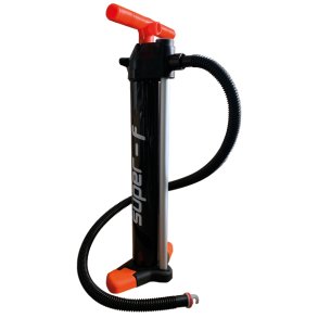 Super-F H�ndpumpe med manometer til sup 2 bar 2x2100cc sort/r�d