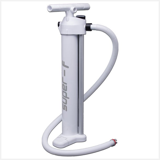 Super-F H�ndpumpe med manometer til sup 2 bar 2x2100cc hvid
