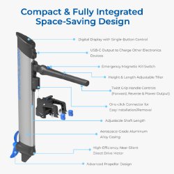 ePropulsion eLite phngsmotor 500W inkl. batteri &amp; AC lader