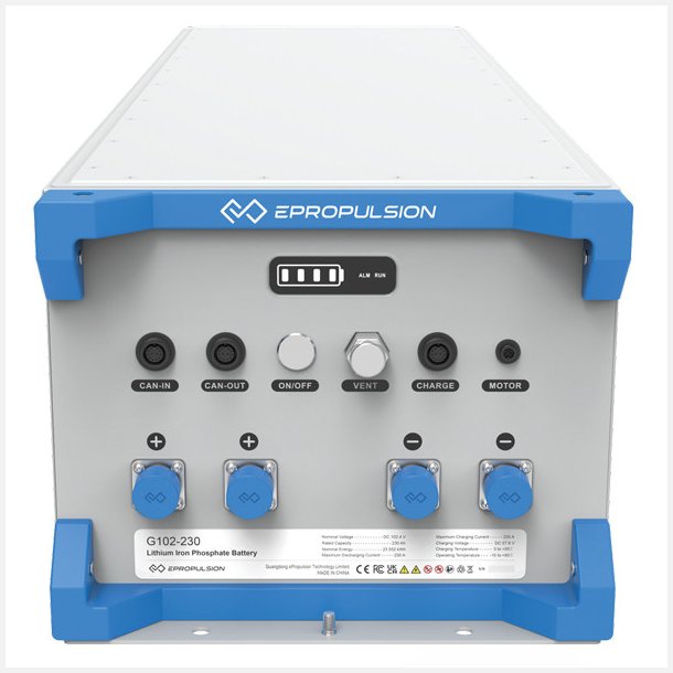 ePropulsion G102-230 96 V lithium marine batteri 23.552 Wh til el-motorer med lang levetid og h�j energit�thed