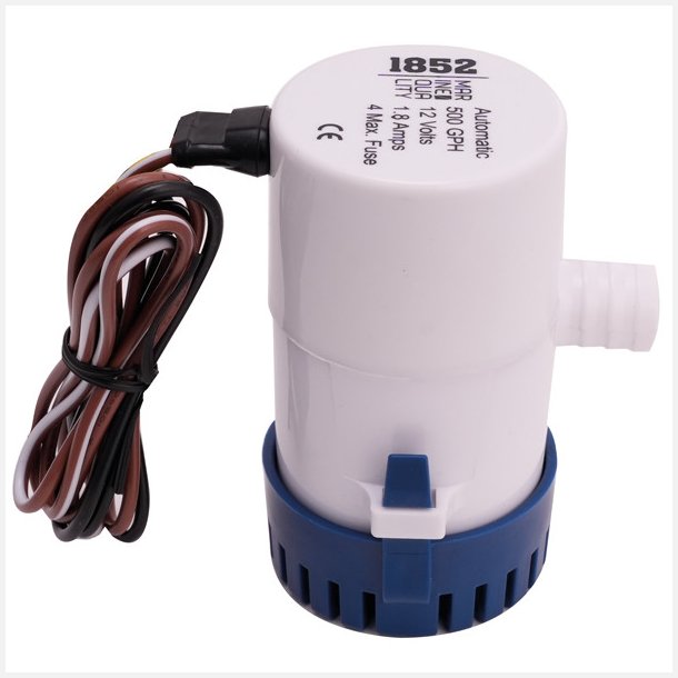 L�nsepumpe med indbygget flydeafbryder 1852 550 GPH 12V �19mm