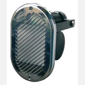 El-horn 24V til indbygning forkromet