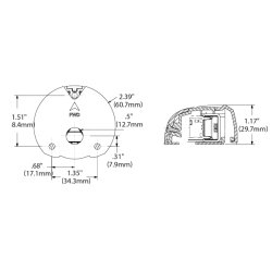Attwood LED lanterne 2nm, r�d/gr�n top/under monteres