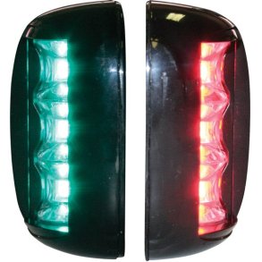 Lalizas LED lanterne styr-/bagbord st 2NM med sort hus