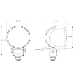 Hella d�kslys sort LED 2100 lumen 9-33V