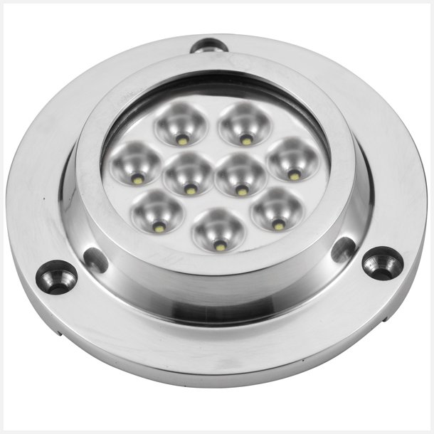 Undervandslys pbygning 21.6W 10-30V 9 LED hvid