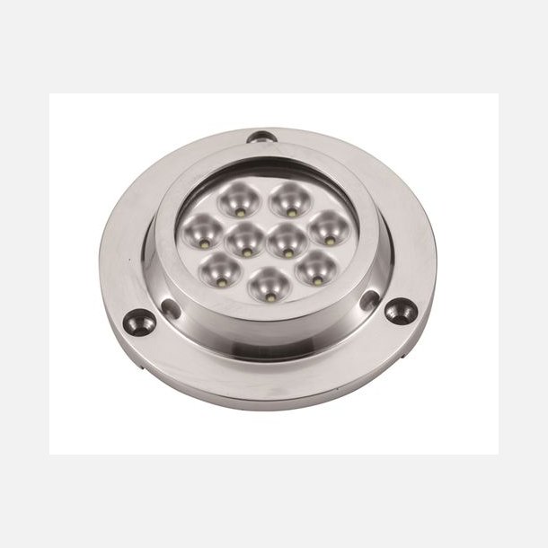 Undervandslys pbygning 21.6W 10-30V 9 LED bl