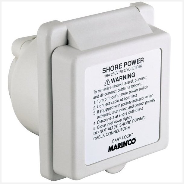 Marinco landstrmsstik firkantet, 16 Amp