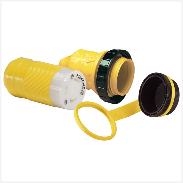 Marinco landstr�msstik 32Amp med cover og kappe