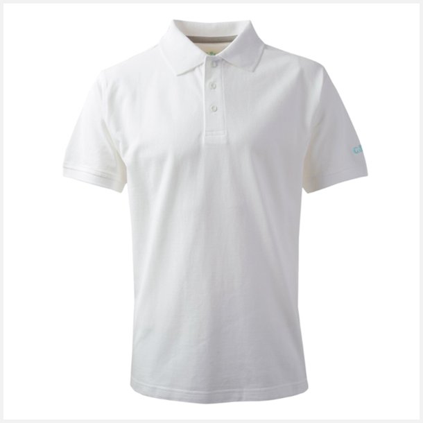 Gill CC013 Pique poloshirt herre hvid, str L