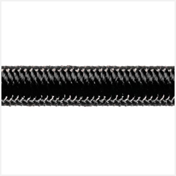 Robline elastik snor, 8mm Sort  - 1 mtr