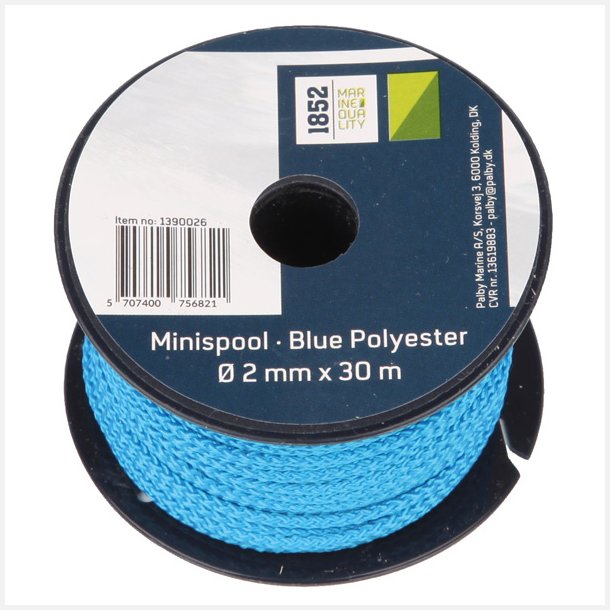 1852 Minirulle bl� Polyester �2mm x 30m