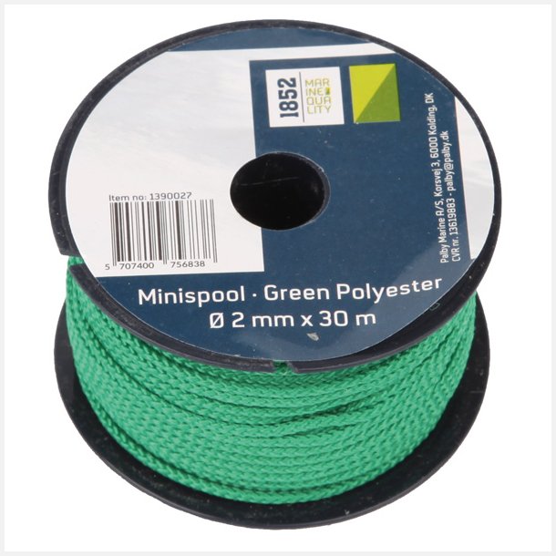 1852 Minirulle gr�n Polyester �2mm x 30m
