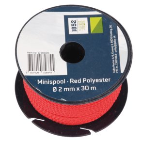 1852 Minirulle r�d Polyester �2mm x 30m