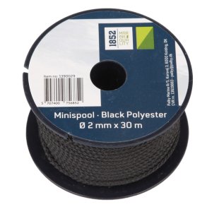 1852 Minirulle sort Polyester �2mm x 30m