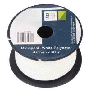 1852 Minirulle hvid Polyester �2mm x 30m