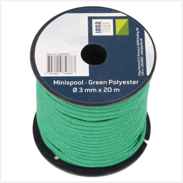 1852 Minirulle gr�n Polyester �3mm x 20m