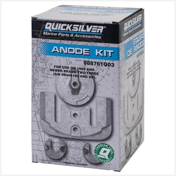 Quicksilver 888761Q03 aluminiumanodes�t til MerCruiser Bravo II og III drev