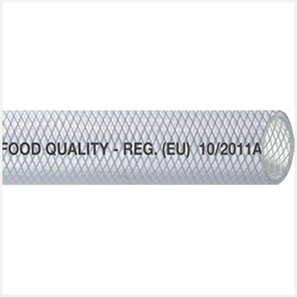 Klar pvc slange krydsvv food quality 6mm, rulle 5m