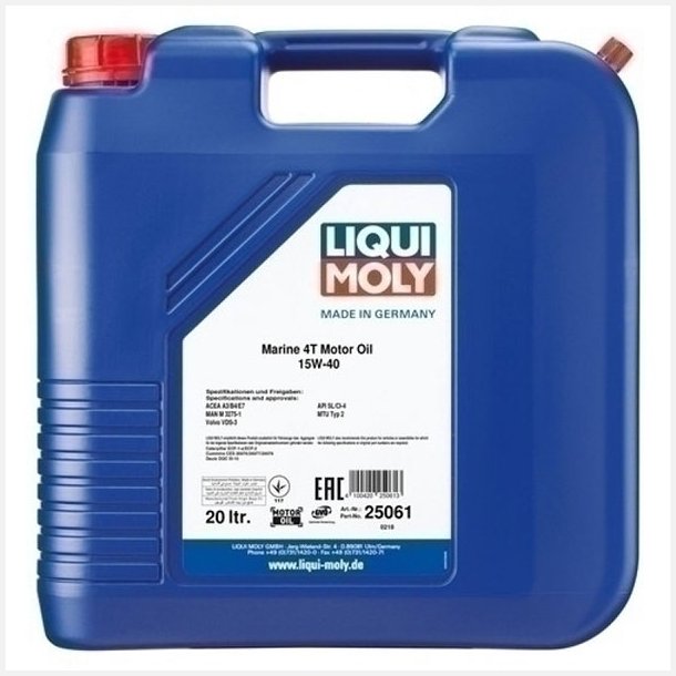 Liqui moly marine 4t motor olie 15w-40 20l