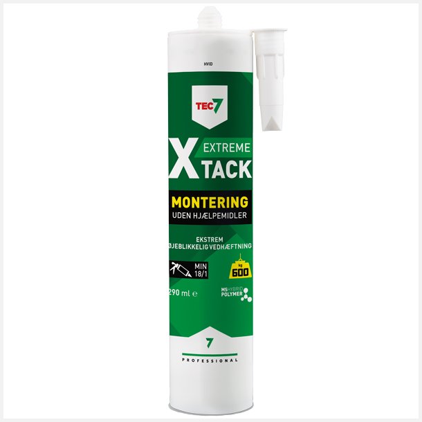 Tec7 X-Tack konstruktionslim hvid, 290 ml