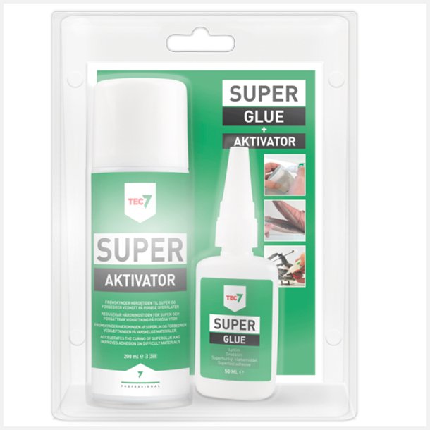 Tec7 Super lim og aktivator, 250ml