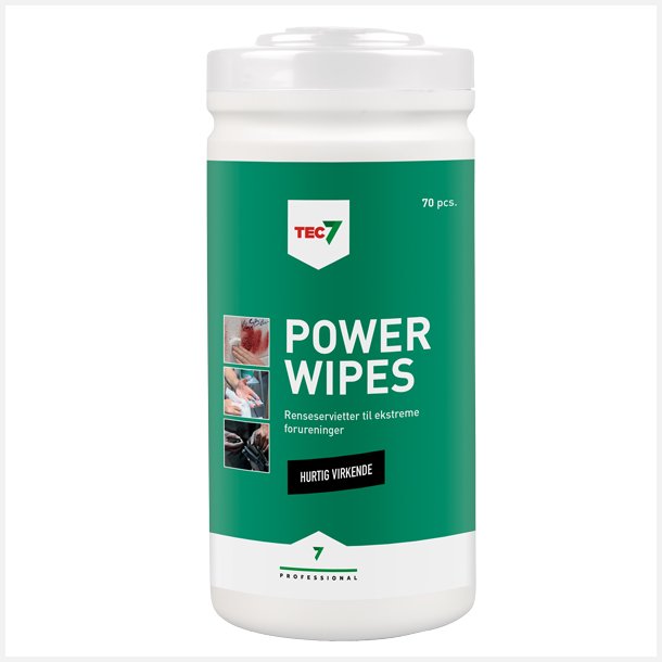 Tec7 Power Wipes, 70 stk.