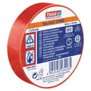 Tesa Isoleringstape rd 20 m x19mm