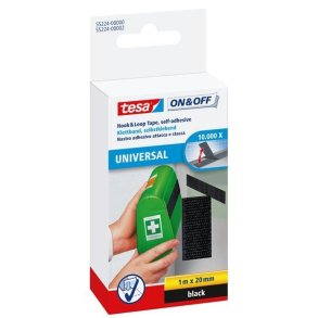 Tesa Burretape sort 1.0mx20mm selvklb