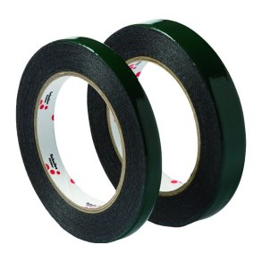 Dobbeltklbende tape sort udendrs 19mm x 5m