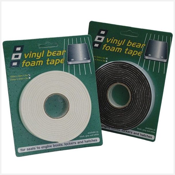 PSP Svampegummi Vinyl Foam tape, Sort 19x3mm