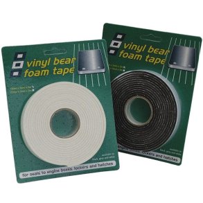 Psp vinyl foam tape svampegummi med klb sort 25x6mm 3m