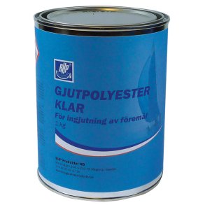 BHP Stbe polyester klar 1 kg ekskl. hrder