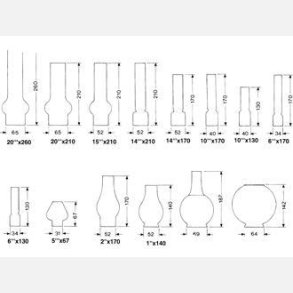 DHR Lampeglas 65 x 280mm