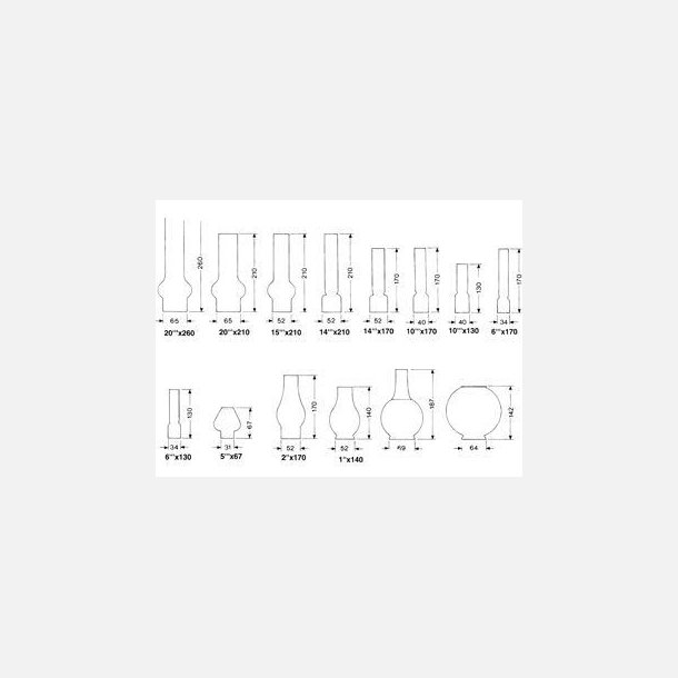 DHR Lampeglas 65 x 280mm