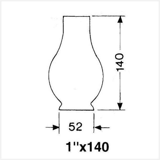 DHR Lampeglas 1 x 140mm