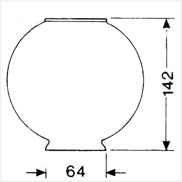 DHR Lampeglas 64mm x 142mm